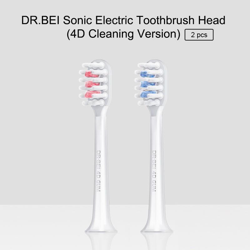 Xiaomi DR·BEI 4D Ultrasonic Electric Toothbrush Replacement Head for S7 Oral Care Teeth Cleaning Brush Head 2pcs - Wistech Singapore
