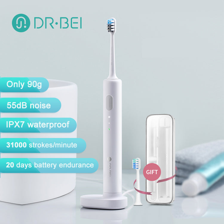 Xiaomi Dr.Bei Sonic Electric Toothbrush (Blue & Pink & White ) Suitable for both Adults/Children/Kids - Wistech Singapore