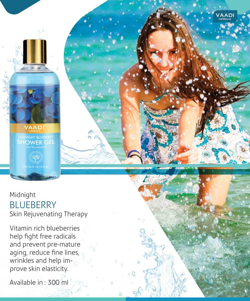 Midnight Organic Blueberry Shower Gel - Skin Tightening Therapy Prevents Pre Mature Ageing (300 ml / 10.2 fl oz)