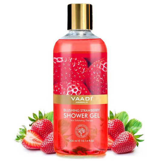 Blushing Organic Strawberry Shower Gel - Skin Firming Therapy Enhances Collagen (300 ml / 10.2 fl oz)