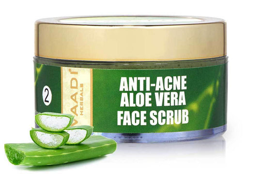 Anti Acne Organic Aloe Vera Scrub - Removes Skin Impurities Keeps Skin Soft (50 gms/ 2 oz)