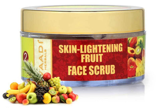 Skin Lightening Organic Fruit Scrub with Orange Extract & Turmeric - Removes Sun Tan Lightens Complexion ( 50 gms /2oz)