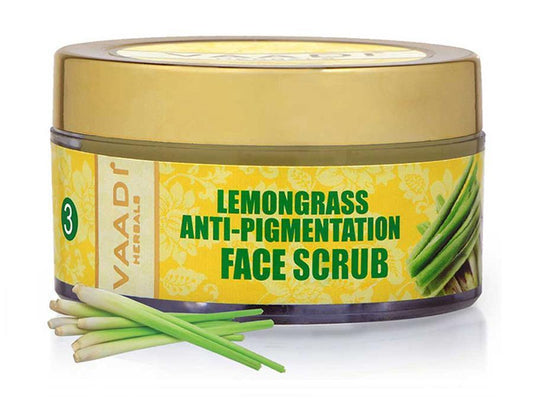 Anti Pigmentation Organic Lemongrass Scrub - Unclogs Pores - Makes Skin Smooth & Clear (50 gms / 2 oz)