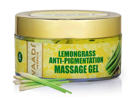 Anti Pigmentation Organic Lemongrass Massage Gel - Unclogs Pores Makes Skin Smooth & Clear (50 gms / 2 oz)