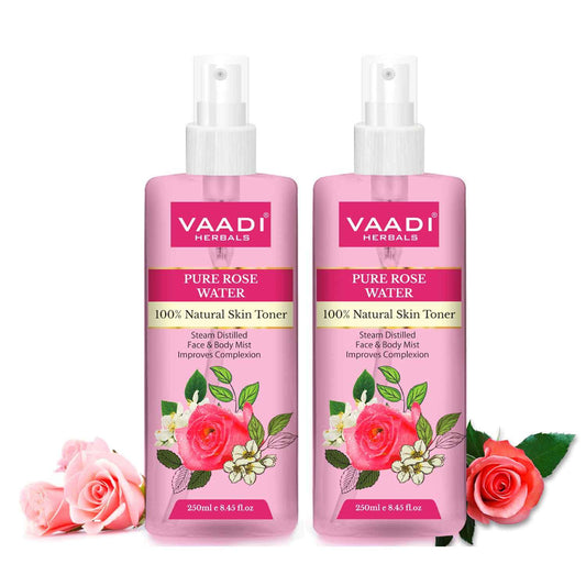 Rose Water - 100% Natural & Pure (2 x 250 ml / 8.5 fl oz)
