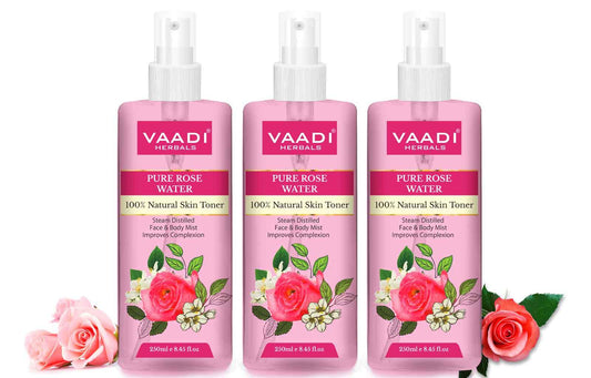 Rose Water - 100% Natural & Pure (3 x 250 ml / 8.5 fl oz)