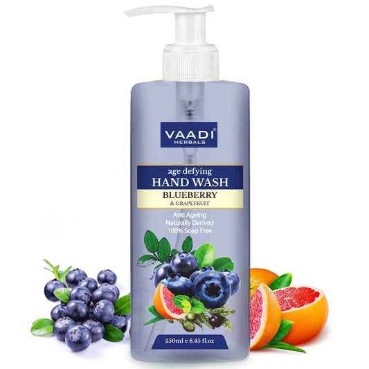 Age Defying Organic Blueberry & Grapefruit Hand Wash - Anti Ageing Naturally Derived 100% Soap Free (250 ml / 8.5 fl oz )