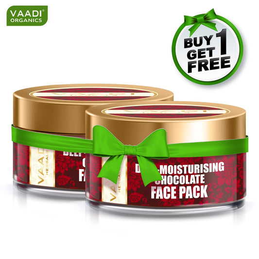Organic Chocolate Face Pack with Strawberry Extract - Provides Skin Deep Hydration ( 70 gms/ 2.5 oz) (Buy 1 Get 1 Free)