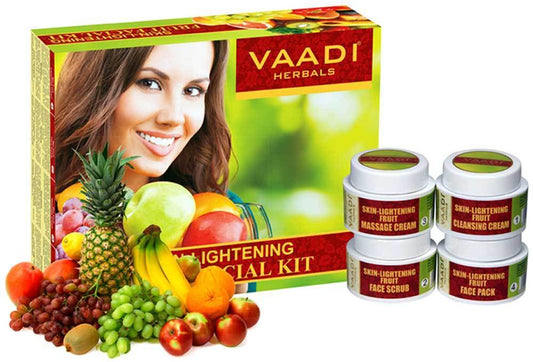 Skin Lightening Organic Fruit Facial Kit - For Deep Nourishment Reducing Marks (70 gms / 2.5 oz)