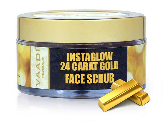 Organic 24 Carat Gold Scrub with Sandalwood & Turmeric - Clears Oil & Impurities Makes Skin Luminous ( 50 gms / 2oz)