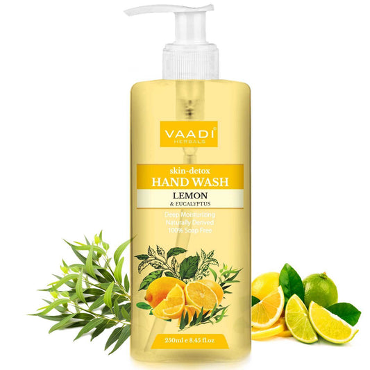 Skin Detox Organic Lemon & Eucalyptus Hand Wash - keep the hands feeling renewed, extra soft and supple.  (250 ml / 8.5 fl oz )