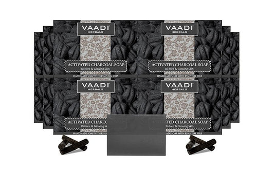 Pack of 12 Activated Charcoal Soap - Detoxifies Skin - Brighten The Skin Tone (12 X 75 gms / 2.7 oz)