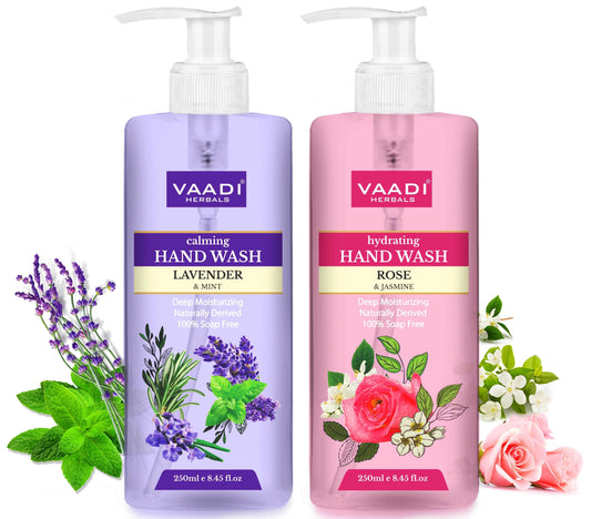 Very Aromatic - Pack of 2 Luxurious Handwash - Organic Rose & Lavender (2 x 250 ml / 8.5 fl oz )