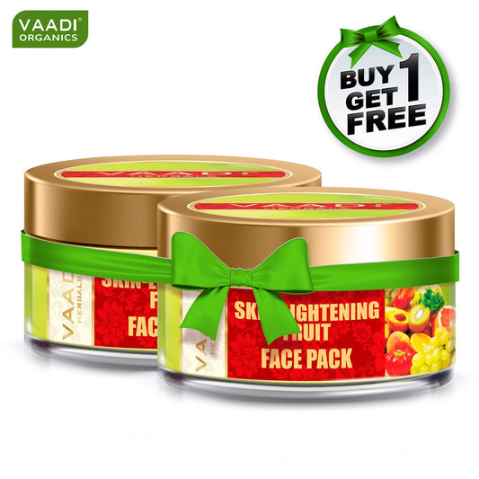 Skin Lightening Organic Fruit Face Pack - Anti Ageing Protects Skin from Sun & Pollution (70 gms / 2.5 oz) (Buy 1 Get 1 Free)