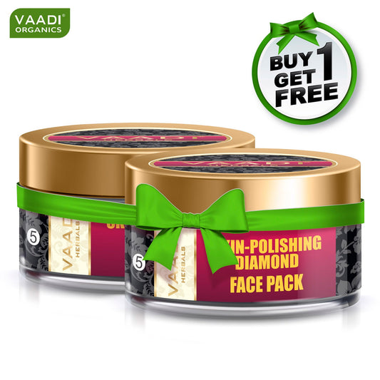 Skin Polishing Organic Diamond Face Pack - Makes Skin Radiant (70 gms/ 2.5 oz) (Buy 1 Get 1 Free)