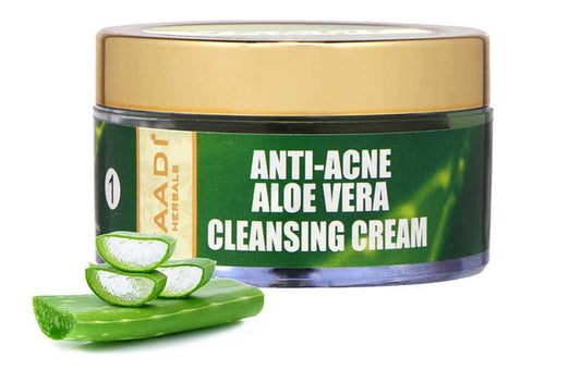 Anti Acne Organic Aloe Vera Cleansing Cream - Removes Skin Impurities Keeps Skin Soft (50 gms/ 2 oz)