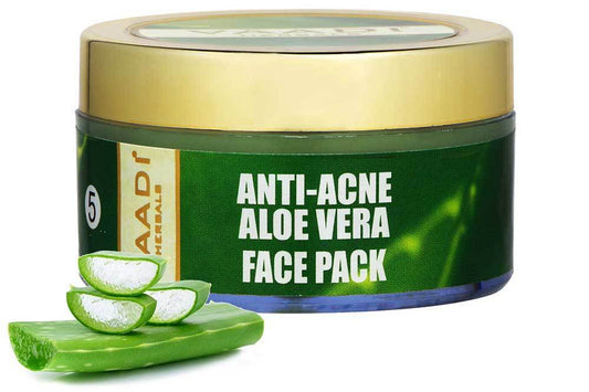 Anti Acne Organic Aloe Vera Face Pack - Clears Skin Deep Impurities Protects & Hydrates Skin (70 gms/2.5 oz)