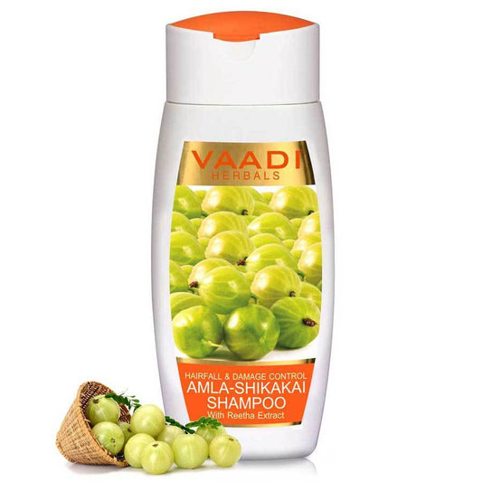 Hairfall & Damage Control  amla shikakal  Organic Shampoo (Indian Gooseberry Extract) - Promotes Hair Growth Adds Shine to Hair (110 ml/4 fl oz)