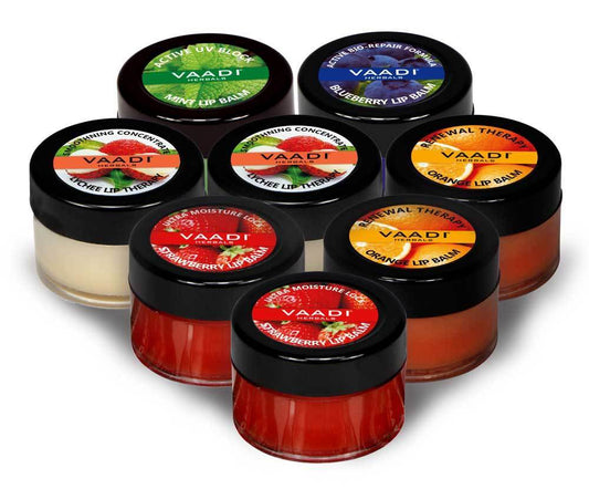 Assorted Organic Lip Balms - Ultra Moisturizing Shea Butter Lip Balms (8 x 6 gms / 0.3 oz)