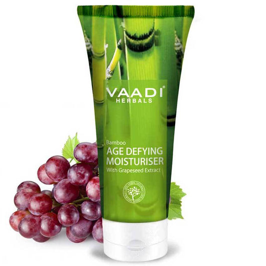 Organic Bamboo Age Defying Moisturiser with Grapeseed Extract - Anti Oxidant Rich Keeps Skin Firm Delays Wrinkles (60 ml/ 2.1 fl oz)