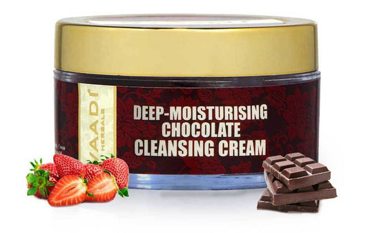 Deep Moisturising Organic Chocolate Cleansing Cream with Strawberry Extract - Softens Skin Makes Skin Radiant (50 gms / 2 oz)