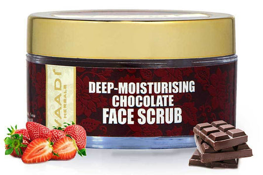Deep Moisturising Organic Chocolate Scrub with Strawberry Extract - Softens Skin Makes Skin Radiant (50 gms / 2 oz)