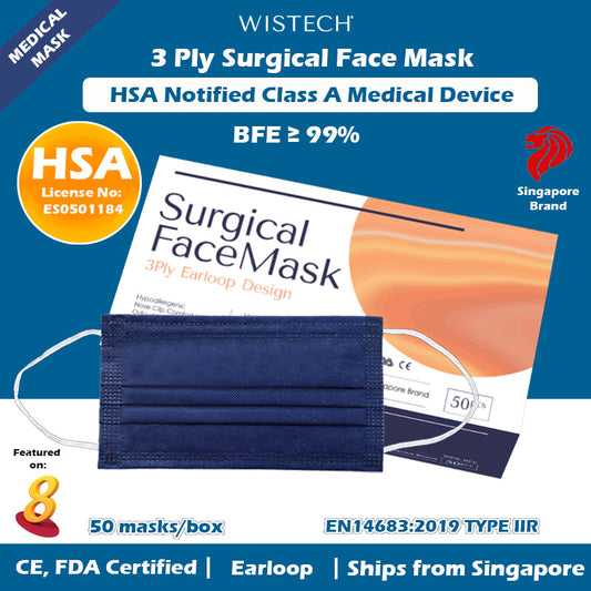 [Denim Inspired] Wistech 3-Ply Surgical Face Mask (Dark Blue)