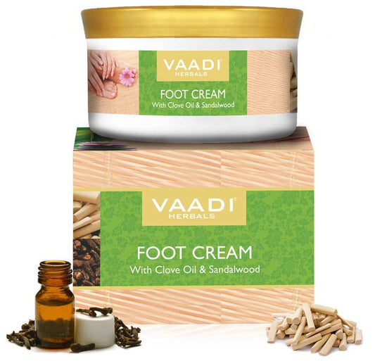 Organic Foot Cream with Clove & Sandalwood Oil - Softens Dry & Cracked Feet Deep Moisturises (150 gms / 5.3 oz)