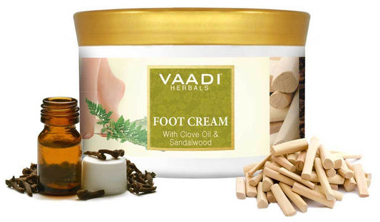 Organic Foot Cream with Clove & Sandalwood Oil - Softens Dry & Cracked Feet Deep Moisturises (500 gms / 17.7 oz)