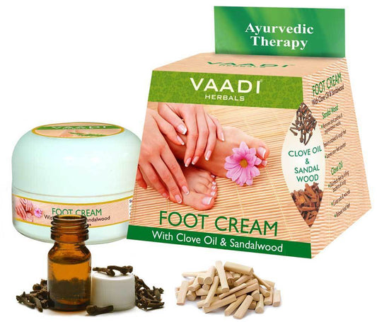 Organic Foot Cream with Clove & Sandalwood Oil - Softens Dry & Cracked Feet Deep Moisturises (30 gms / 1.1 oz)