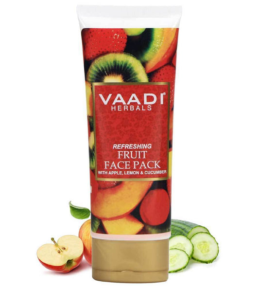 Refreshing Organic Fruit Face Pack with Apple, Lemon & Cucumber - Protects & Revitalizes Skin  (120 gms/ 4.3 oz)