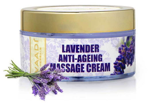 Anti Ageing Organic Lavender Massage Cream with Rosemary Extract - Boosts Cellular Renewal - Keeps Skin Firm (50 gms / 2 oz)