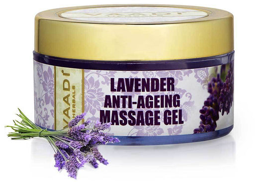 Anti Ageing Organic Lavender Massage Gel with Rosemary Extract - Boosts Cellular Renewal Keeps Skin Firm (50 gms / 2 oz)