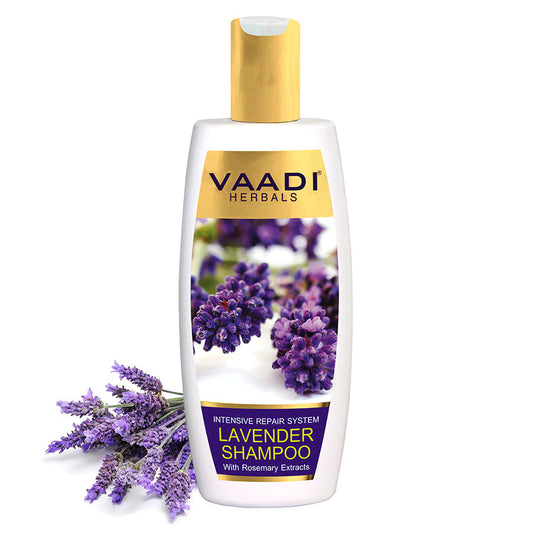 Intensive Repair Organic Lavender Shampoo with Rosemary Extract- Improves Hair Growth Ultra Nourishing (350 ml/ 12 fl oz)