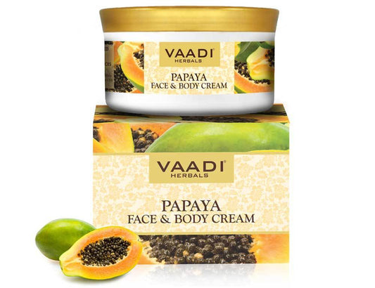 Organic Papaya Face & Body Cream - Maintains Skin Elasticity Keeps Skin Youthful (150 gms/ 5.3 oz)