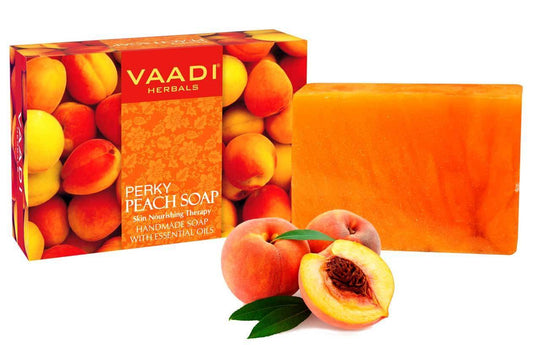 Organic Perky Peach Soap with Almond Oil - Skin Nourishing Rehydrates (75 gms / 2.7 oz)