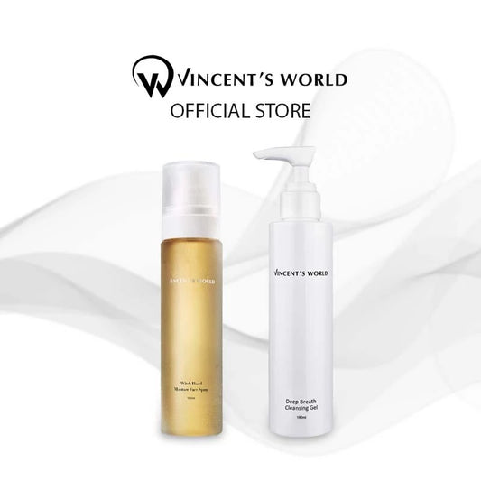 Vincent's World (Face Spray and Cleansing Gel) Gift Box Set - STORE OPENING SALE BUY 1 BOX FREE 1 BOX